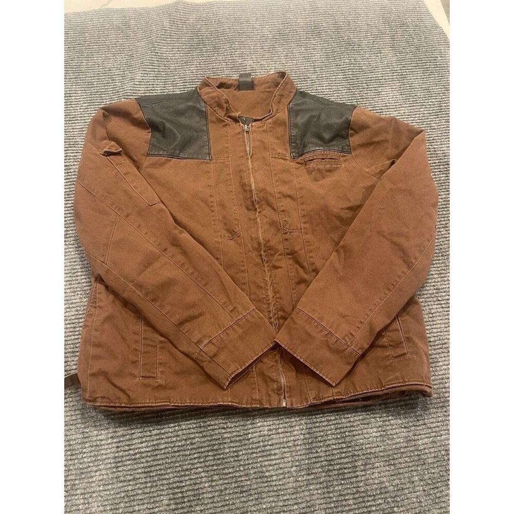 Star Wars Han Solo Jacket Mens Large Cosplay Our Universe Brown Bomber Casual